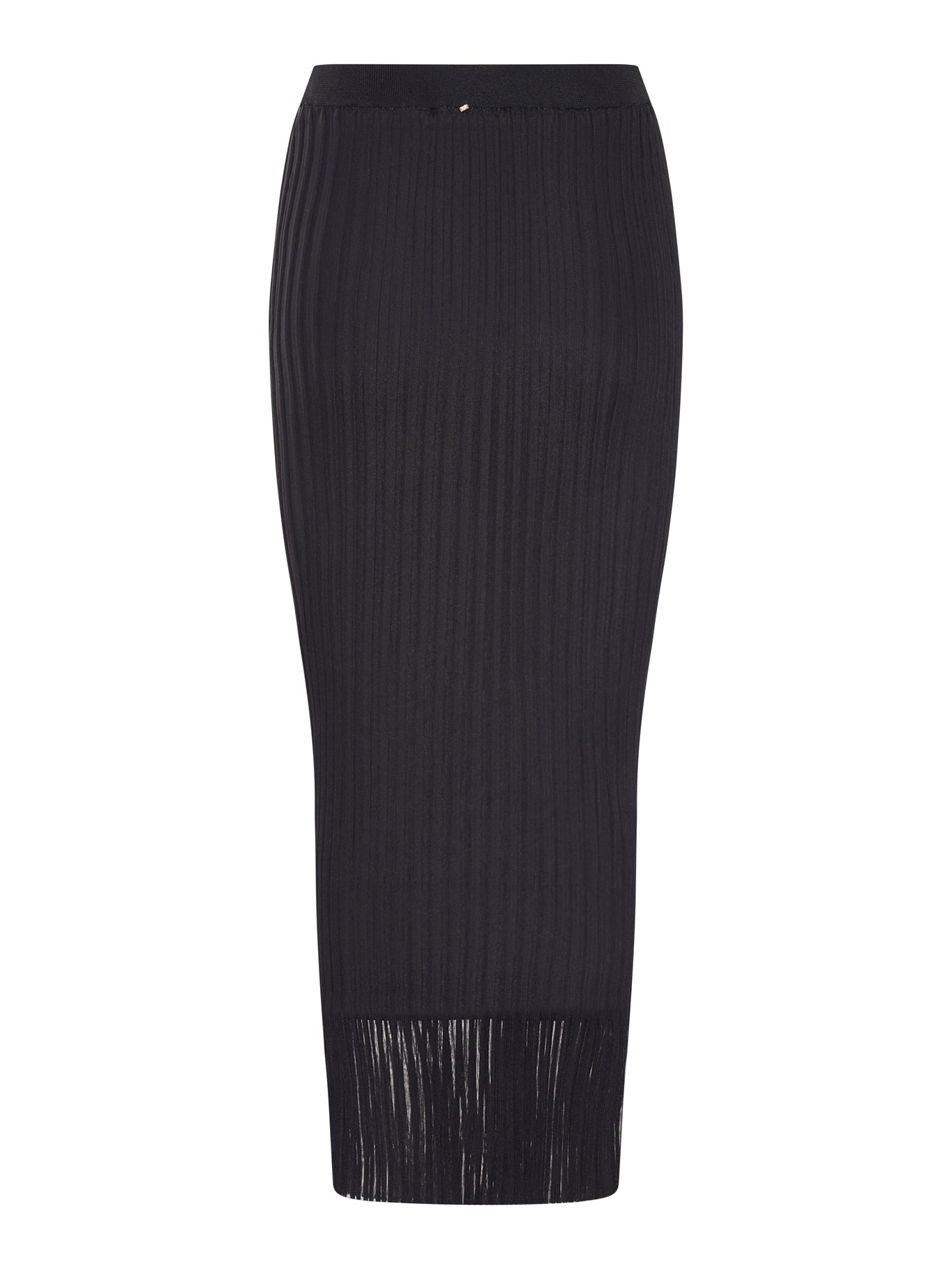 LONG SKIRT IN STRETCH RIBBED FABRIC - 2