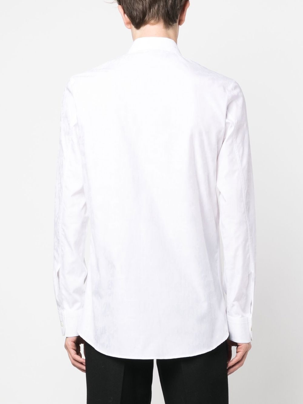 logo-print cotton shirt - 4