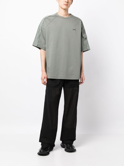 JUUN.J short-sleeved panelled cotton T-shirt outlook