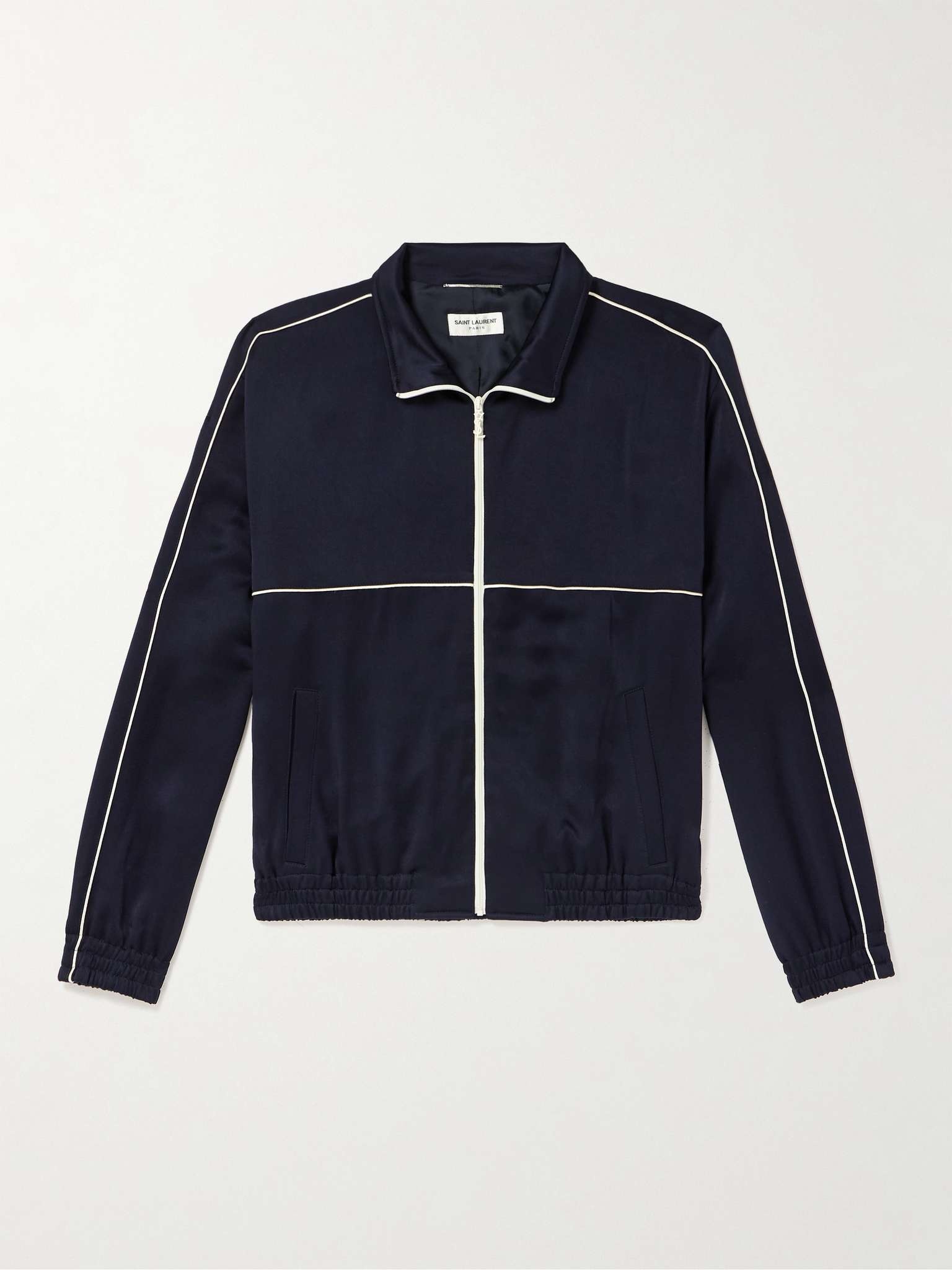 Teddy Piped Satin-Jersey Track Jacket - 2