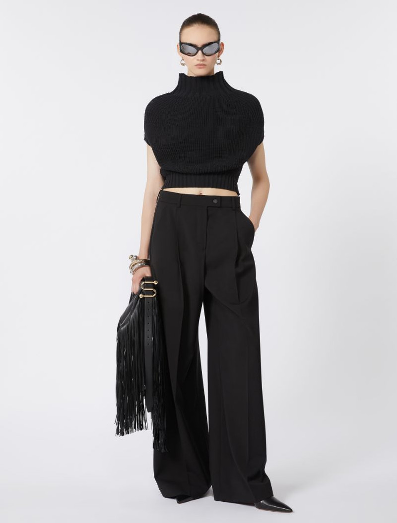 Sportmax Oversized stretch wool trousers outlook