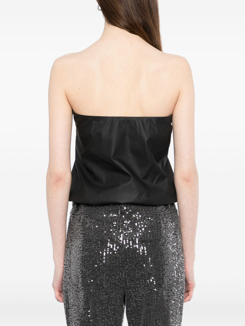 leather strapless top 4