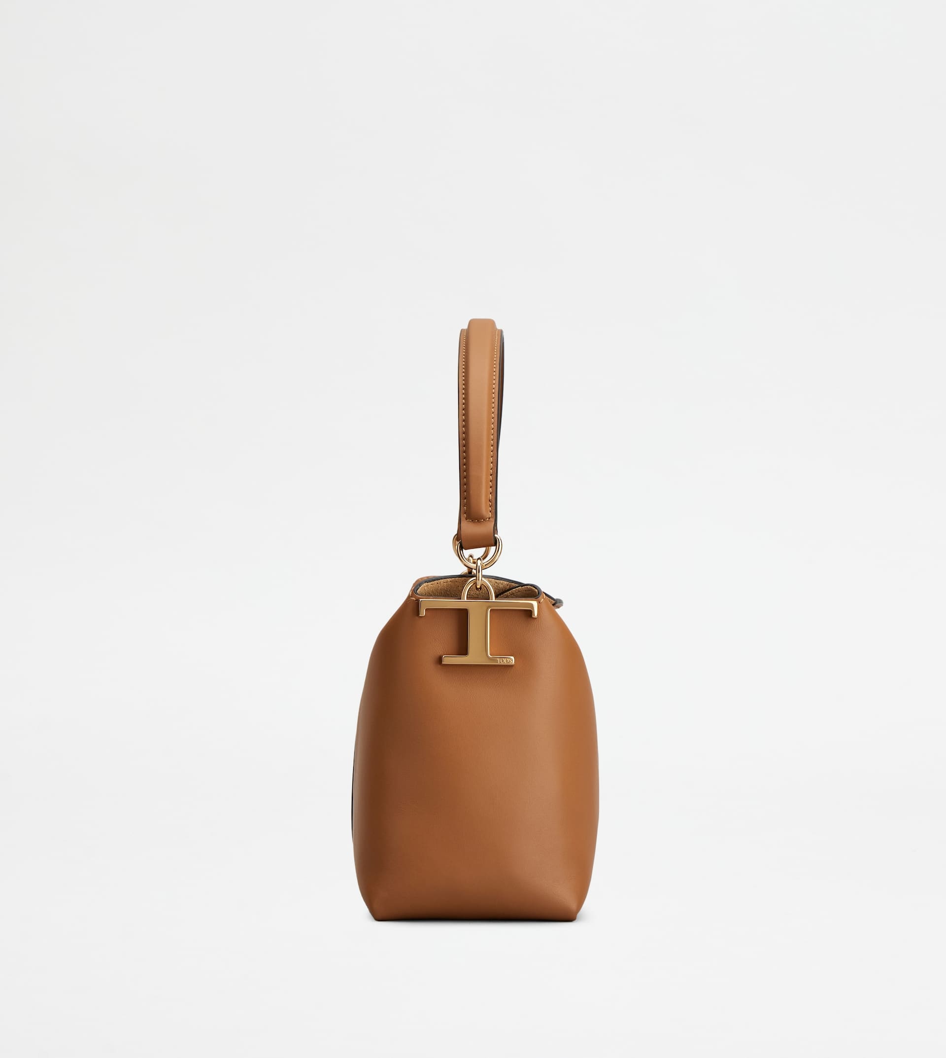 TOD'S T CASE SHOULDER BAG IN LEATHER MINI - BROWN - 3