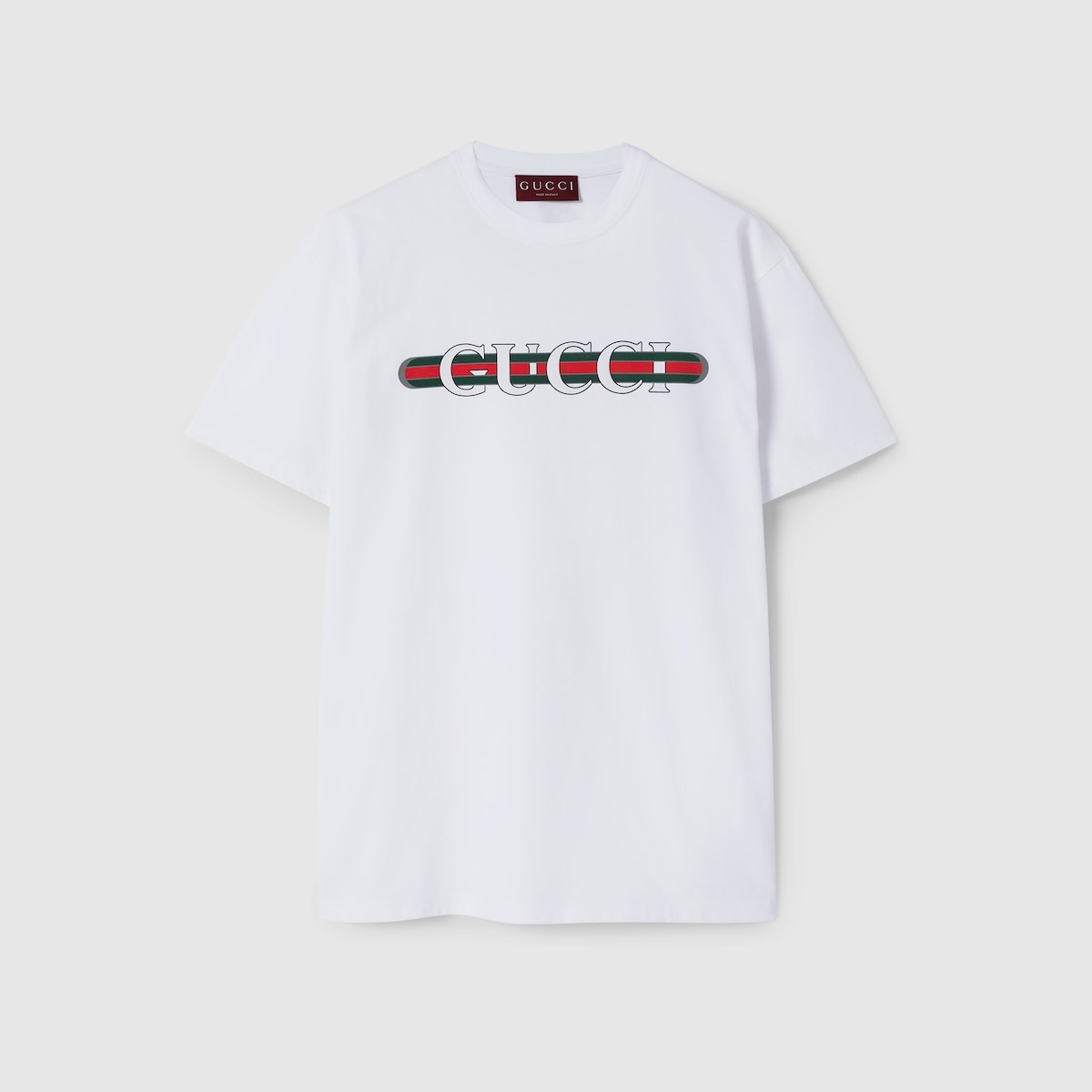 GUCCI Gucci print cotton jersey T-shirt | REVERSIBLE