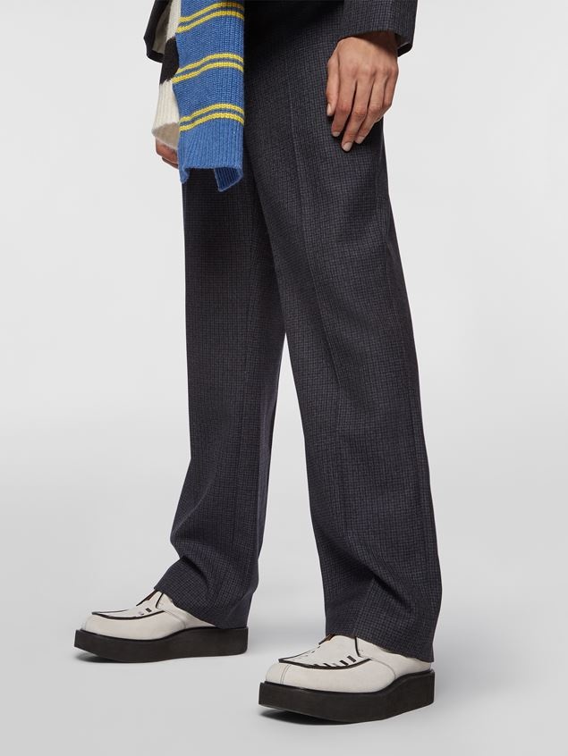 CHINO TROUSERS WITH HOUNDSTOOTH CHECK MOTIF - 4