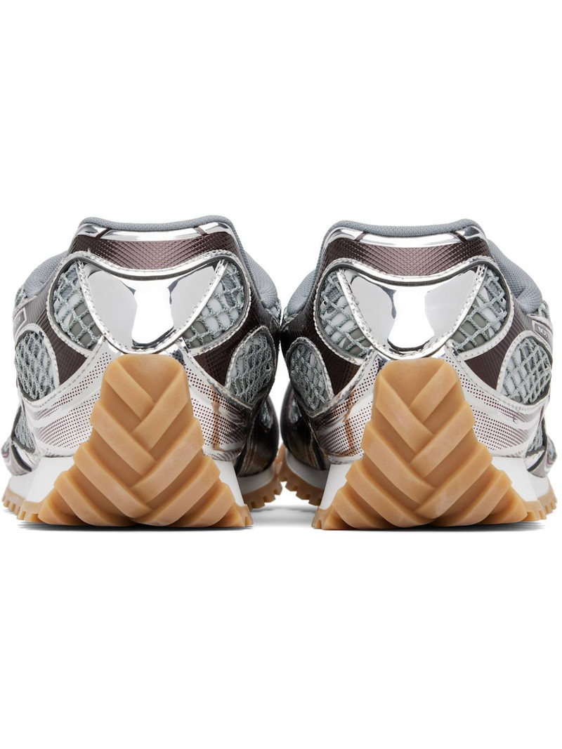 Burgundy & Silver Orbit Sneakers 2