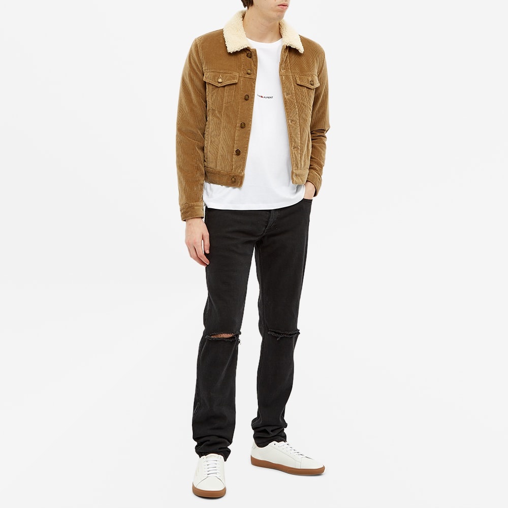 Saint Laurent Cord Shearling Lined Jacket - 9