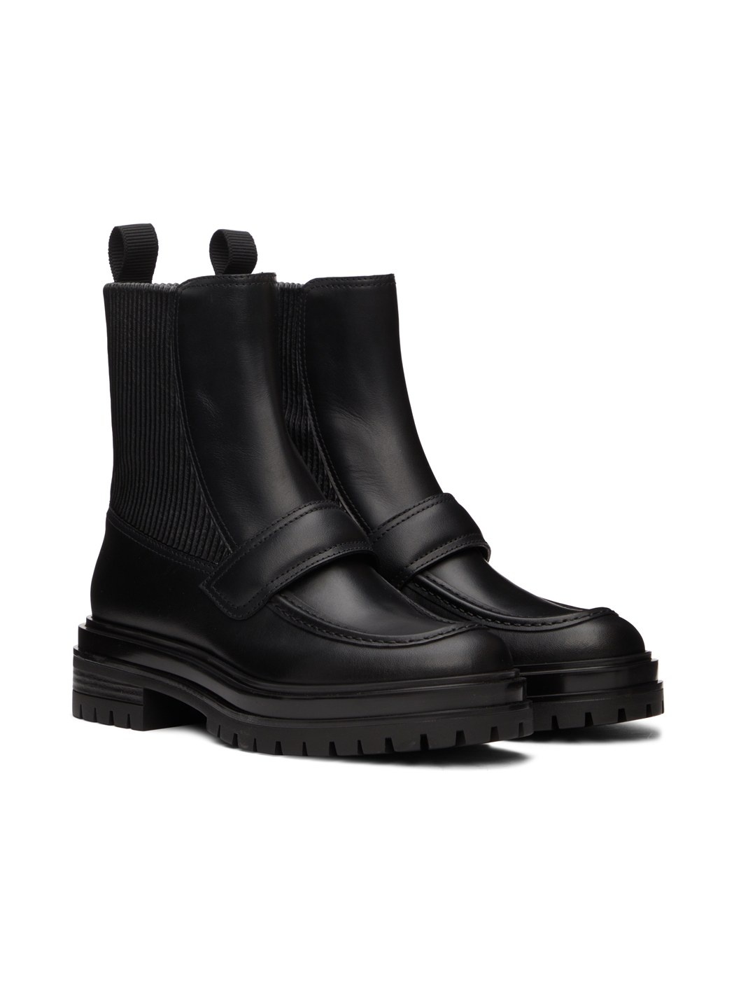 Black Leather Berck Boots - 4