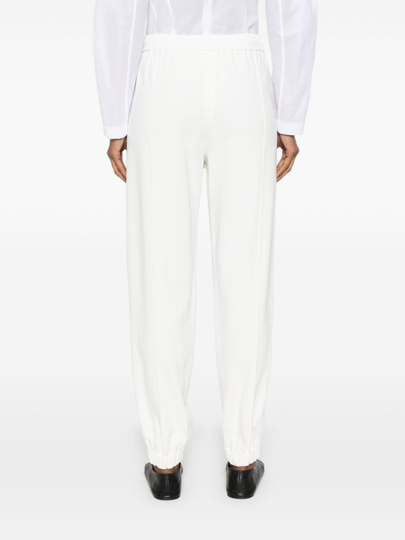 elasticated-waist tapered-leg trousers 4