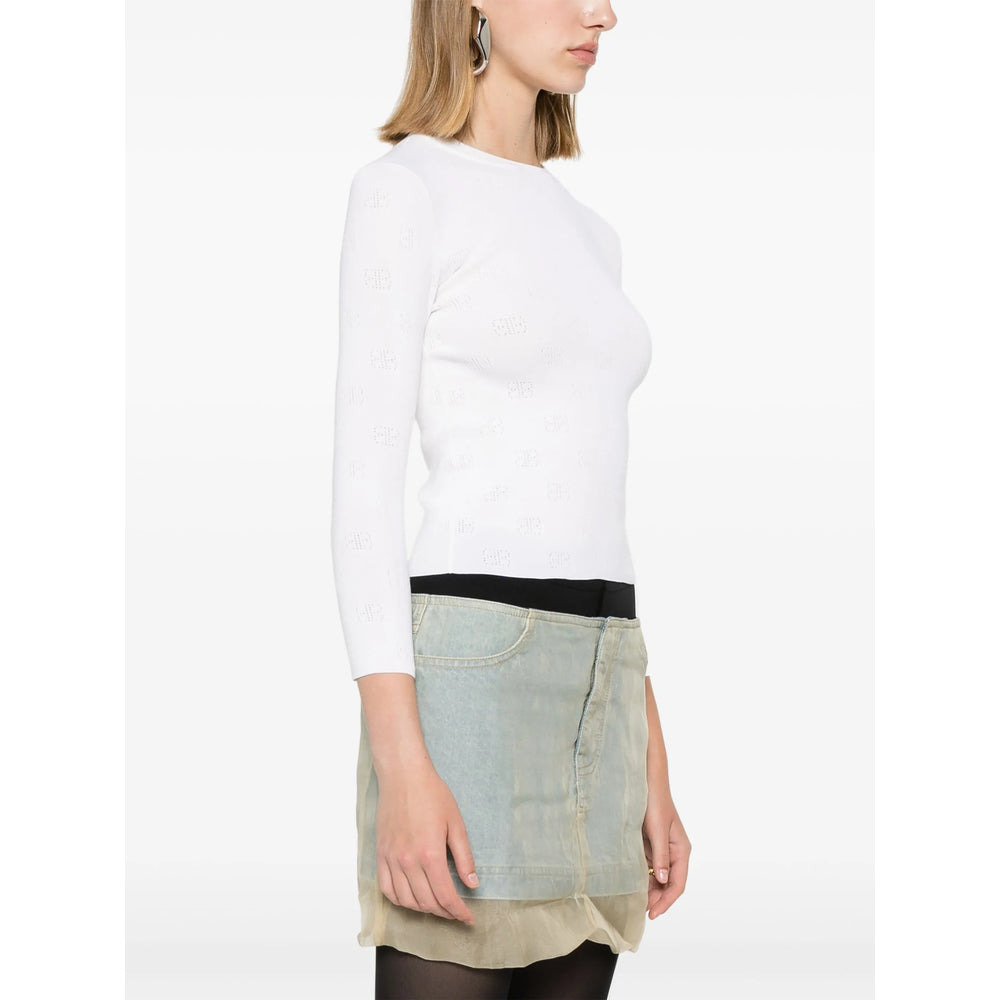 Balenciaga White Knitwear - Jumpers Women - 3