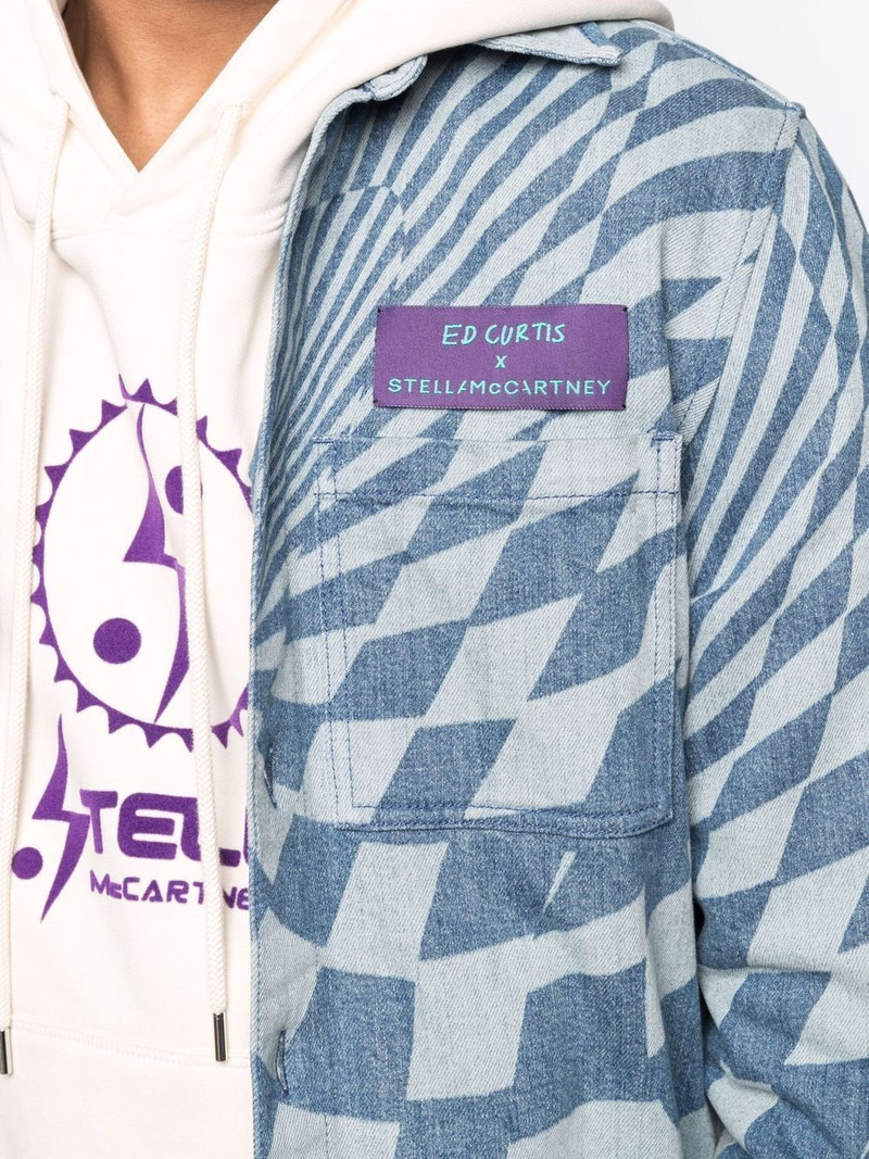 x Ed Curtis geometric pattern denim jacket 6