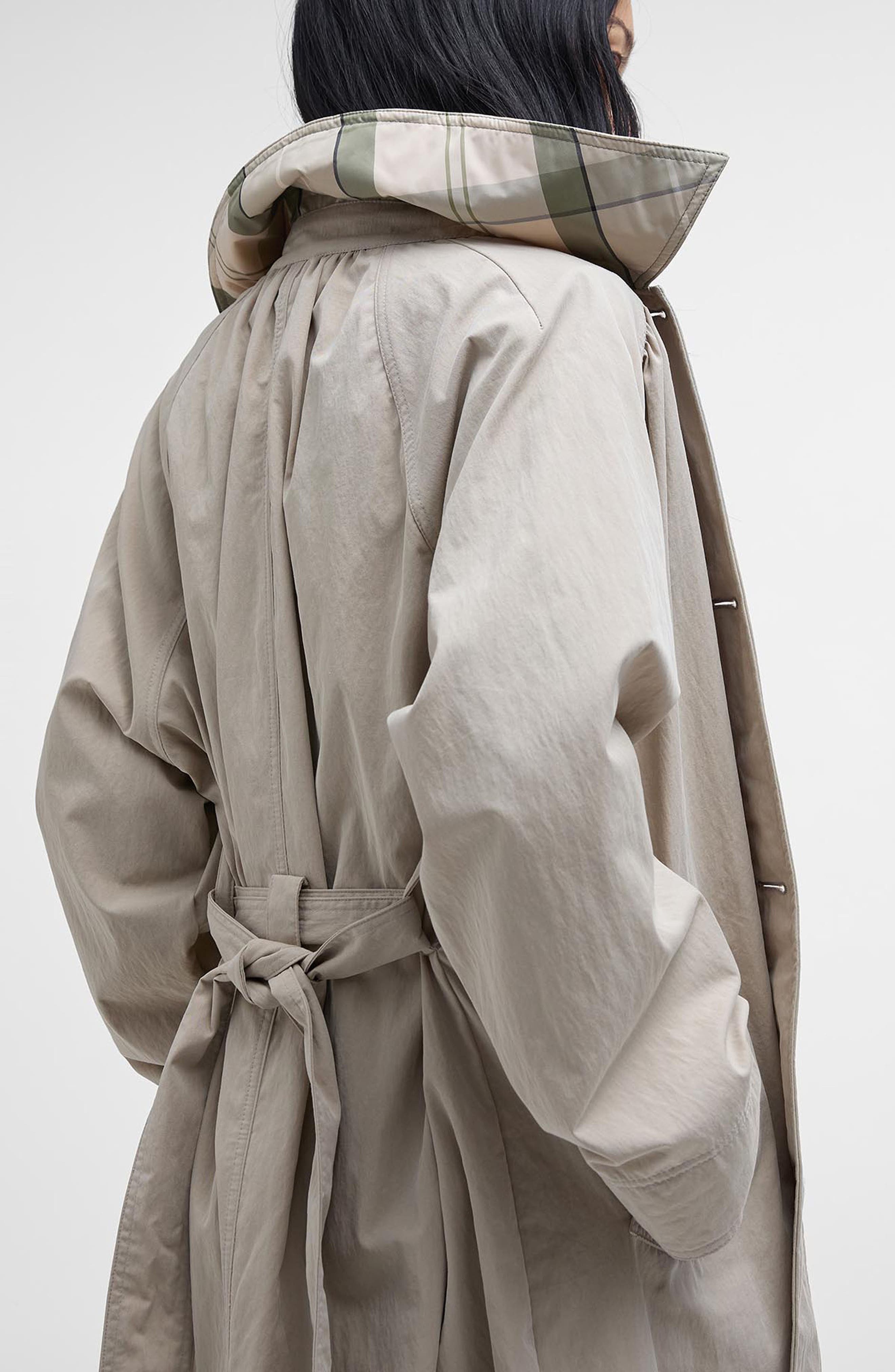 Barbour Garbo Showerproof Trench Coat in Light Sand Rosemary at Nordstrom - 3