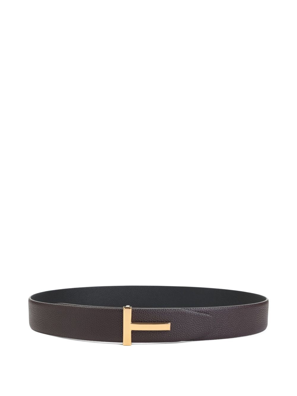 leather T-buckle belt - 1