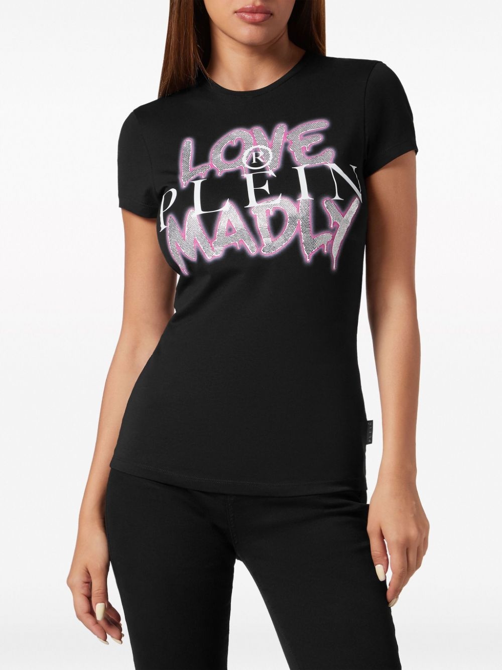 Sexy Pure crystals-embellished T-shirt - 3