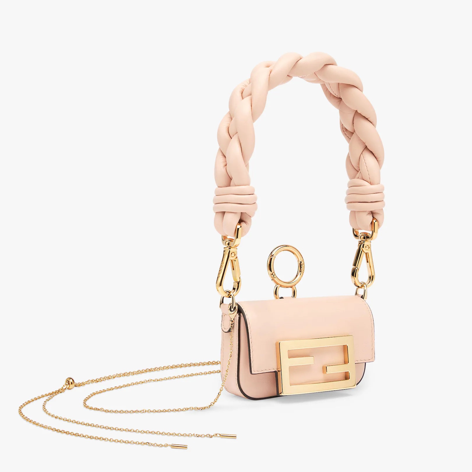 Pink leather charm - 2
