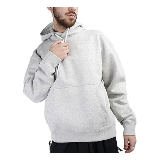 Men's Nike Fleece Drawstring Gray Pullover CD6393-050 - 1