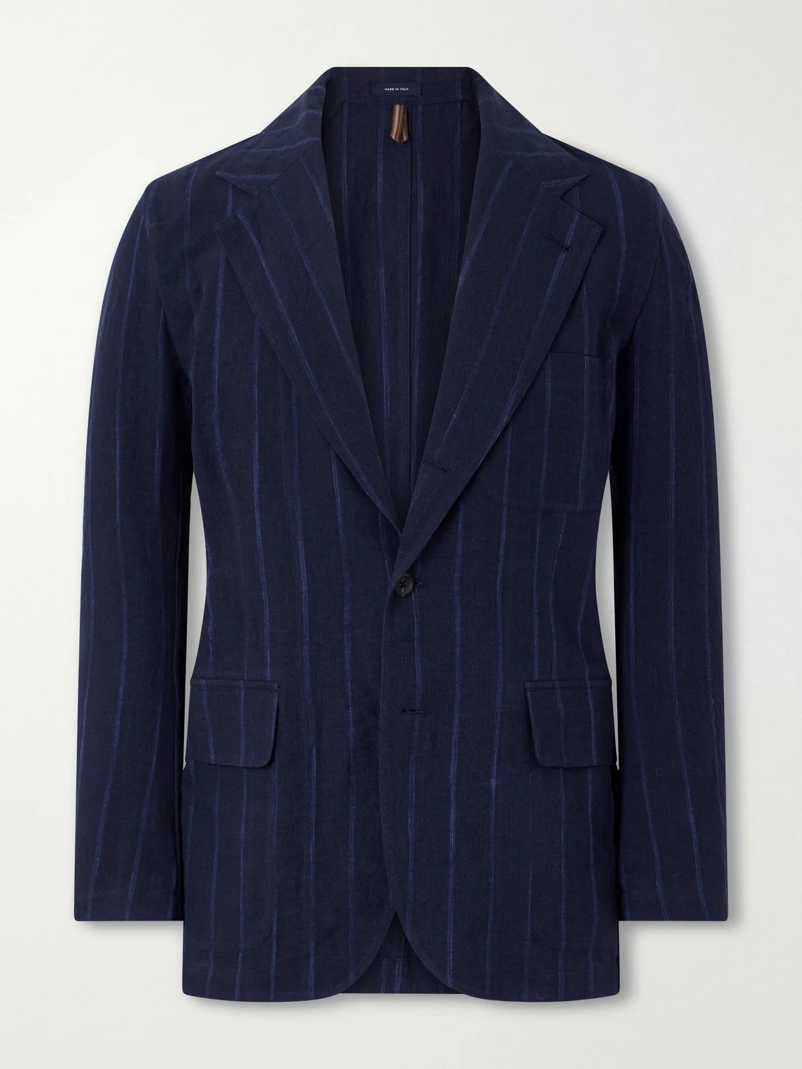 Games Pinstriped Linen and Cotton-Blend Suit Jacket - 1