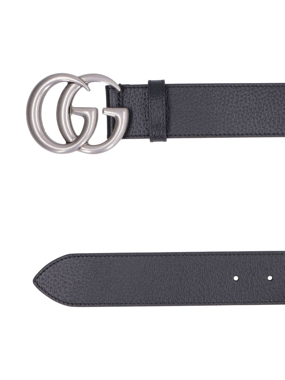 GG-buckle leather belt - 2