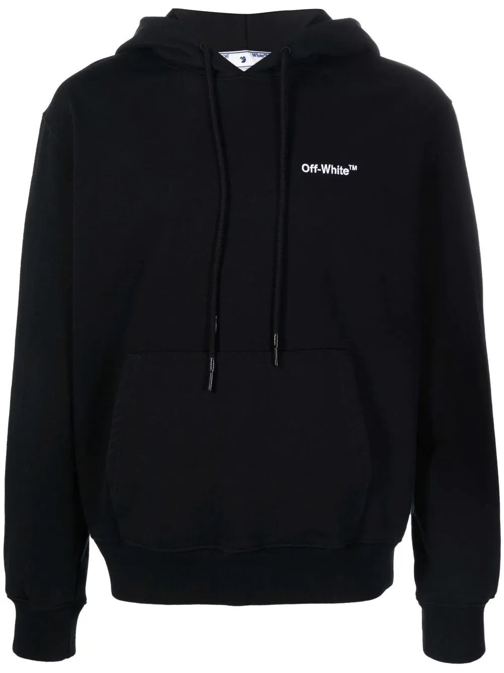 logo-embroidered cotton hoodie - 1