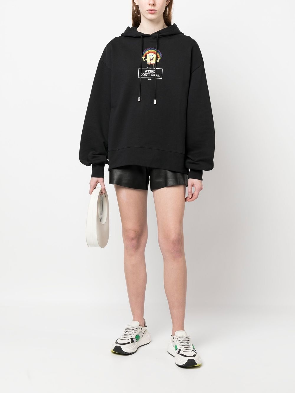 graphic-print cotton hoodie - 2