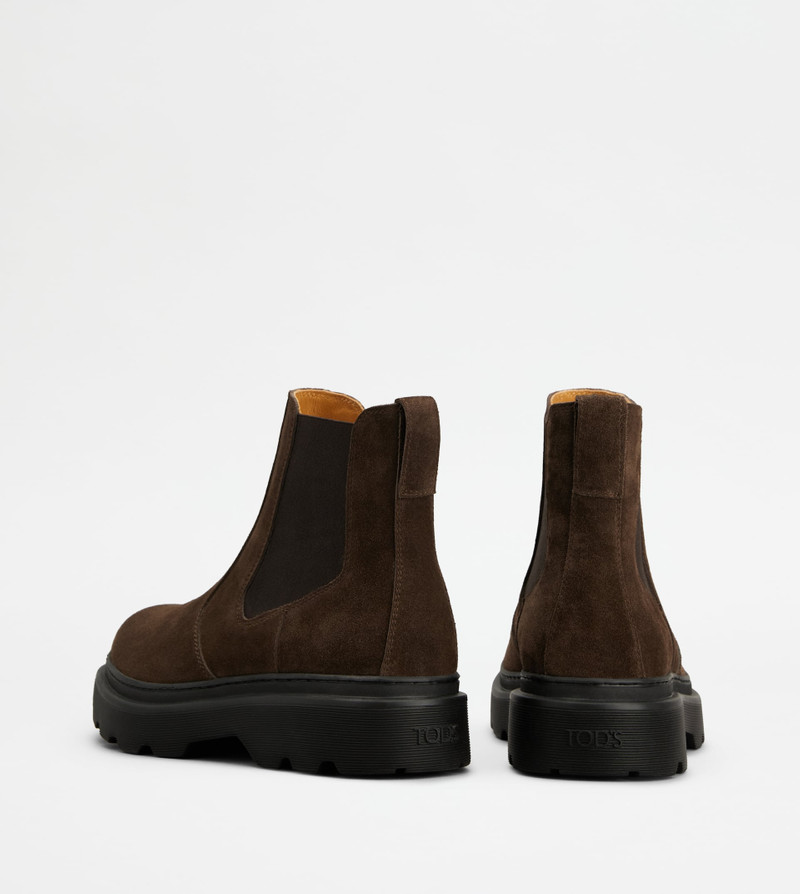 Tod's ANKLE BOOTS IN LEATHER - BROWN outlook