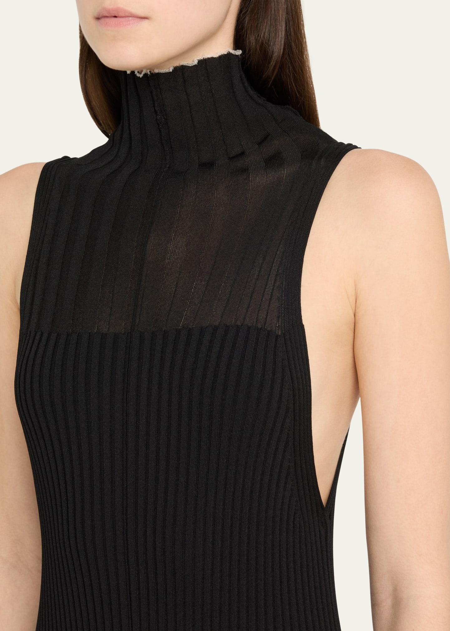 Maia Ribbed Turtleneck Dress - 5