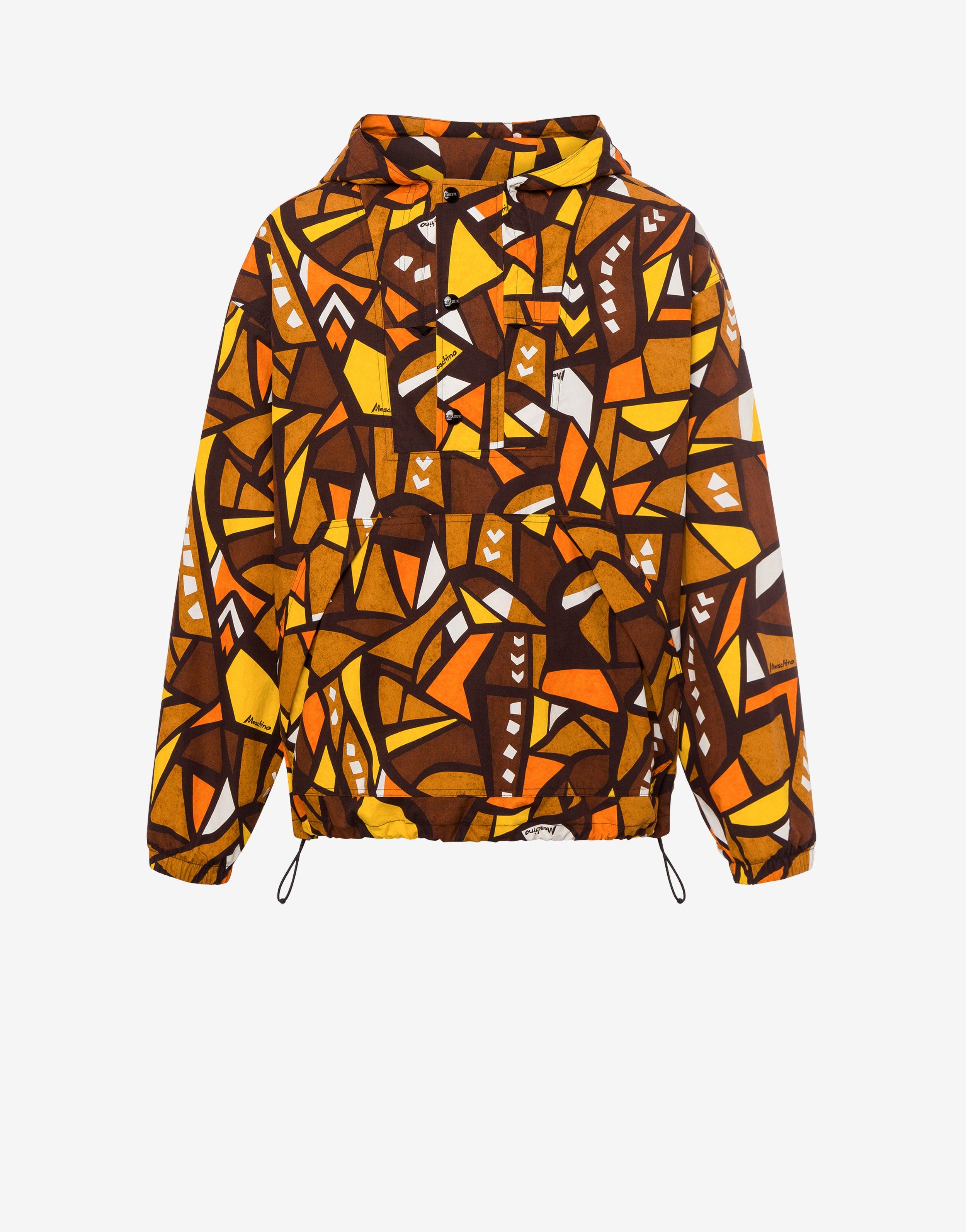 WOOD PRINT NYLON ANORAK - 1