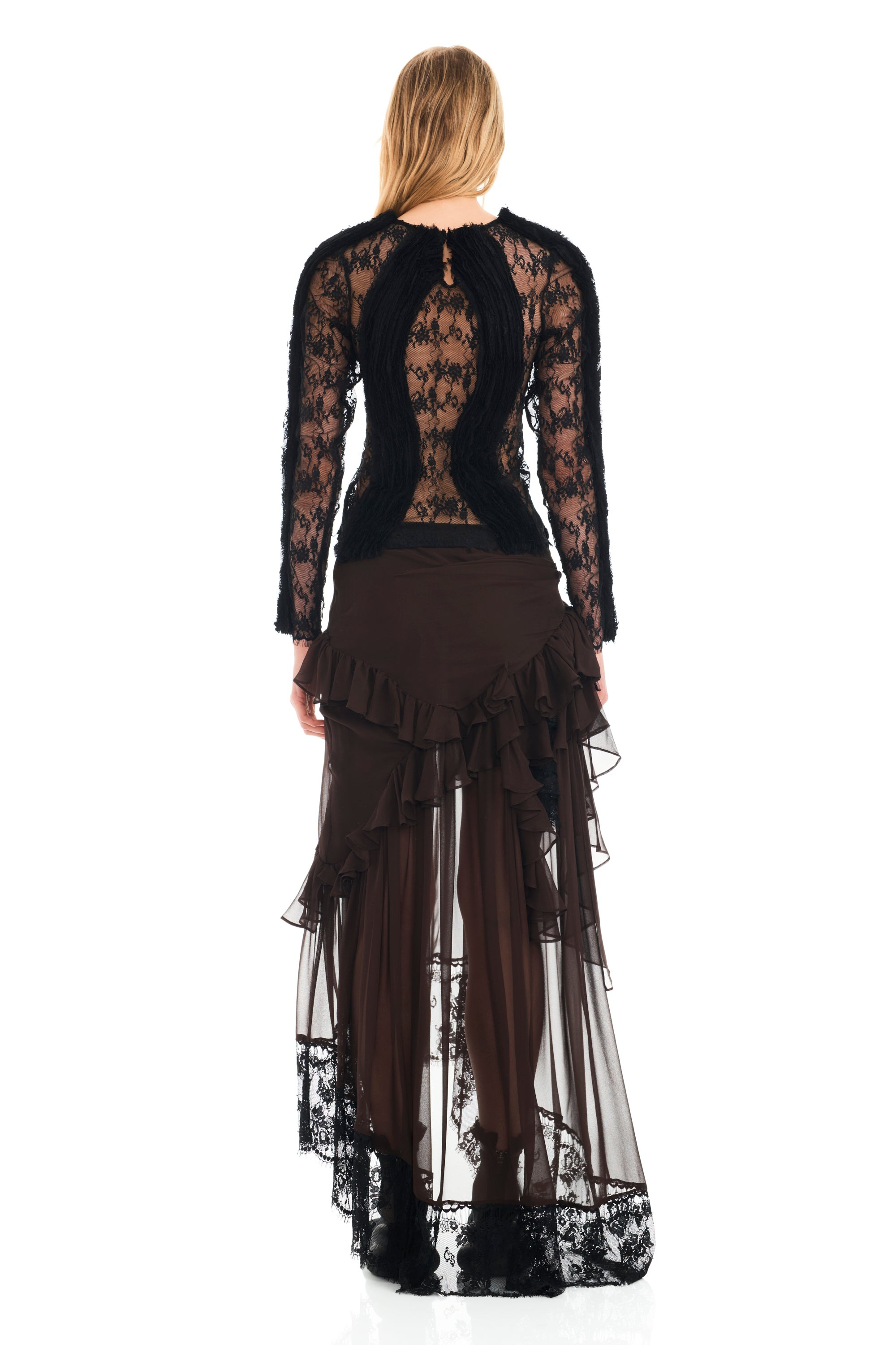 BLACK WAVY DANDELION TOP - 4