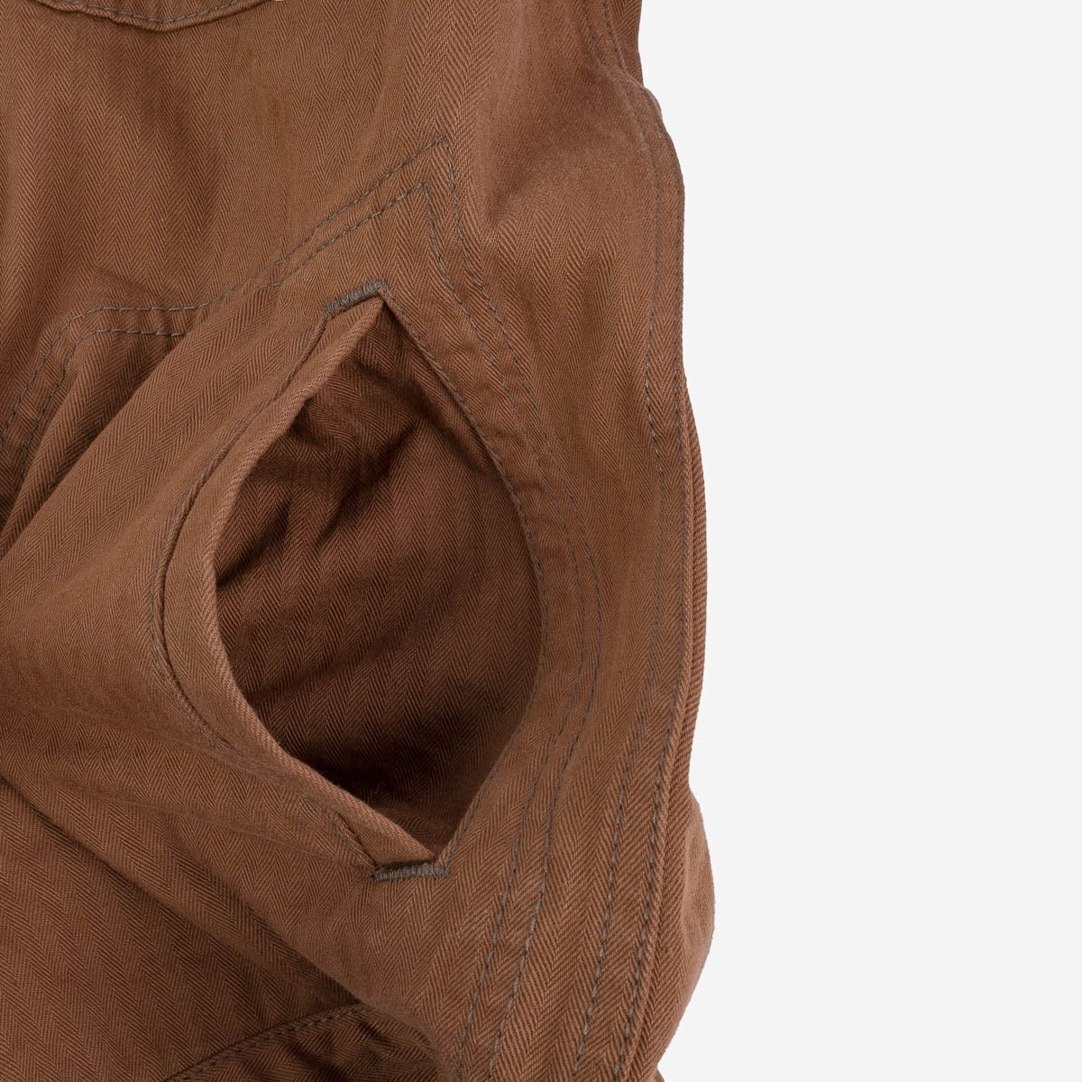 IHJ-124-BRN 10oz Herringbone Work Jacket - Brown - 17