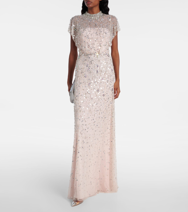 JENNY PACKHAM Crystal Drop embellished gown outlook