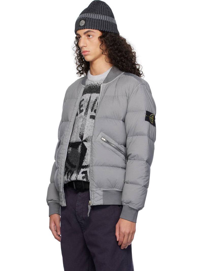 Stone Island Gray Quilted Down Jacket outlook