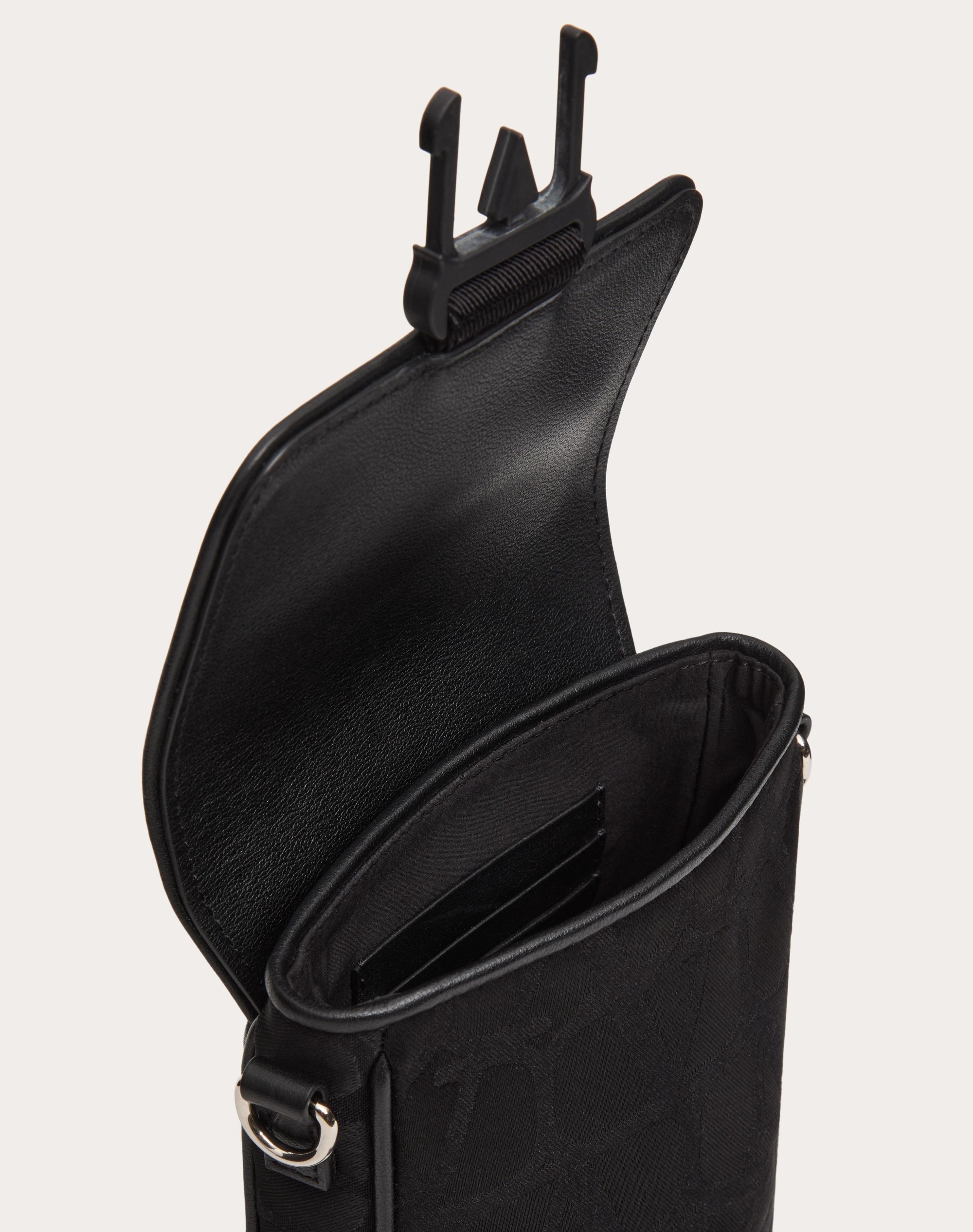 TOILE ICONOGRAPHE SHOULDER BAG IN TECHNICAL FABRIC WITH LEATHER DETAILS - 4