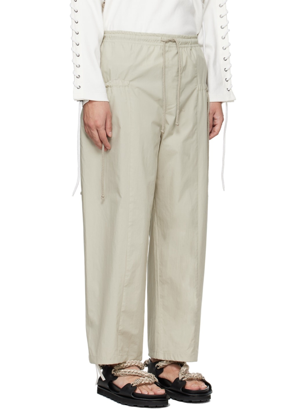 Beige Circle Trousers - 2