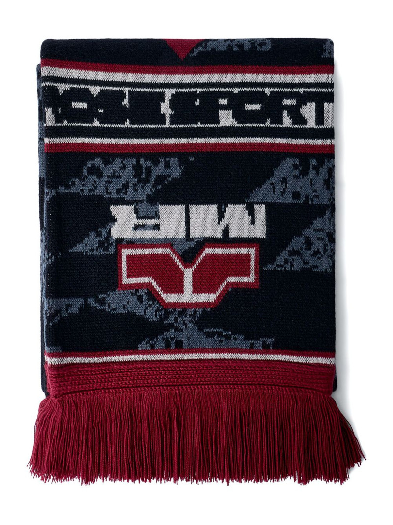 logo-motif fringed scarf 1