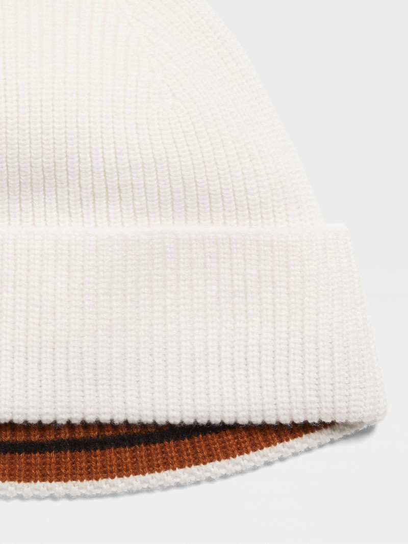ZEGNA WHITE OASI CASHMERE BEANIE outlook