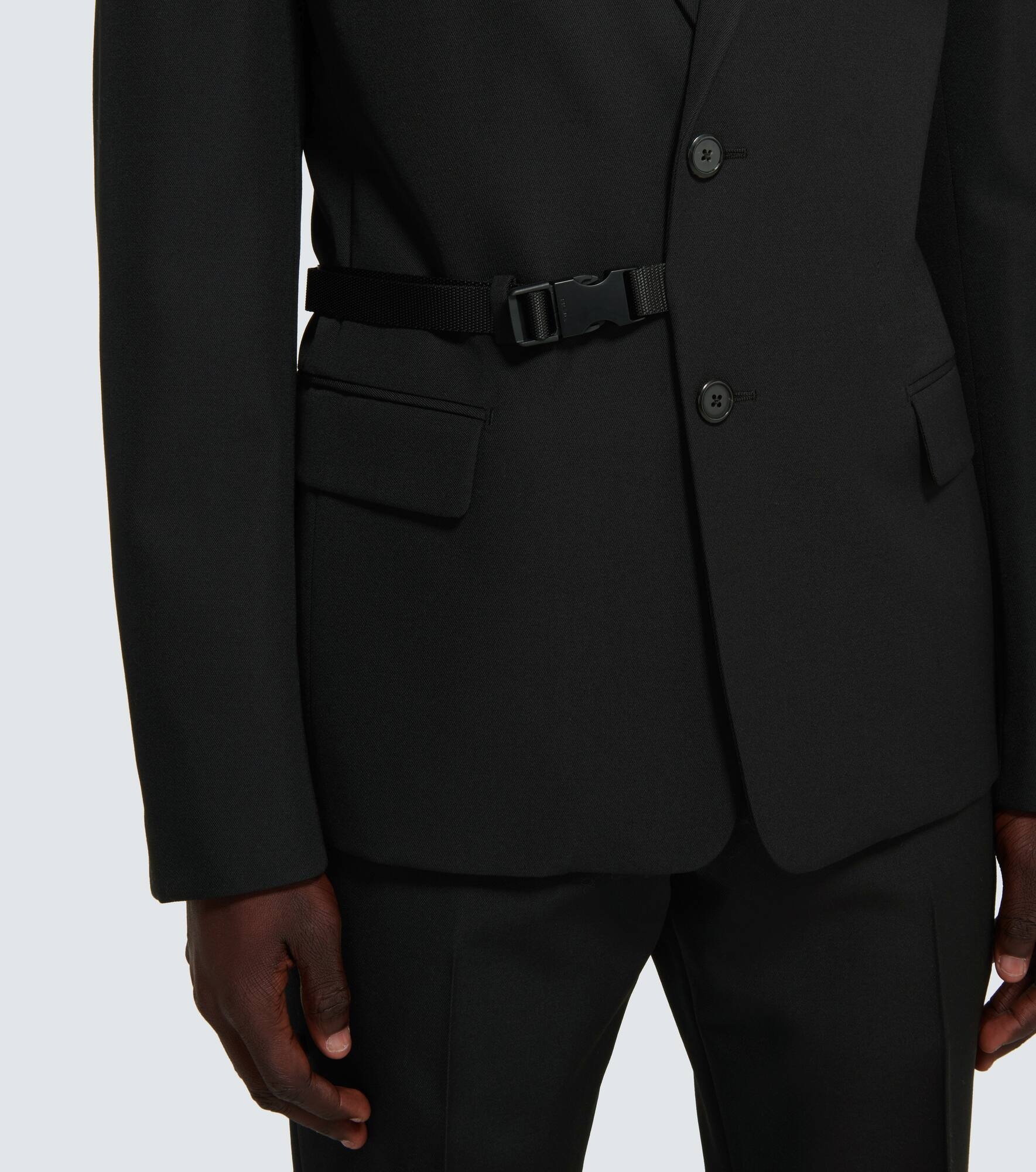 Buckled wool blazer - 6