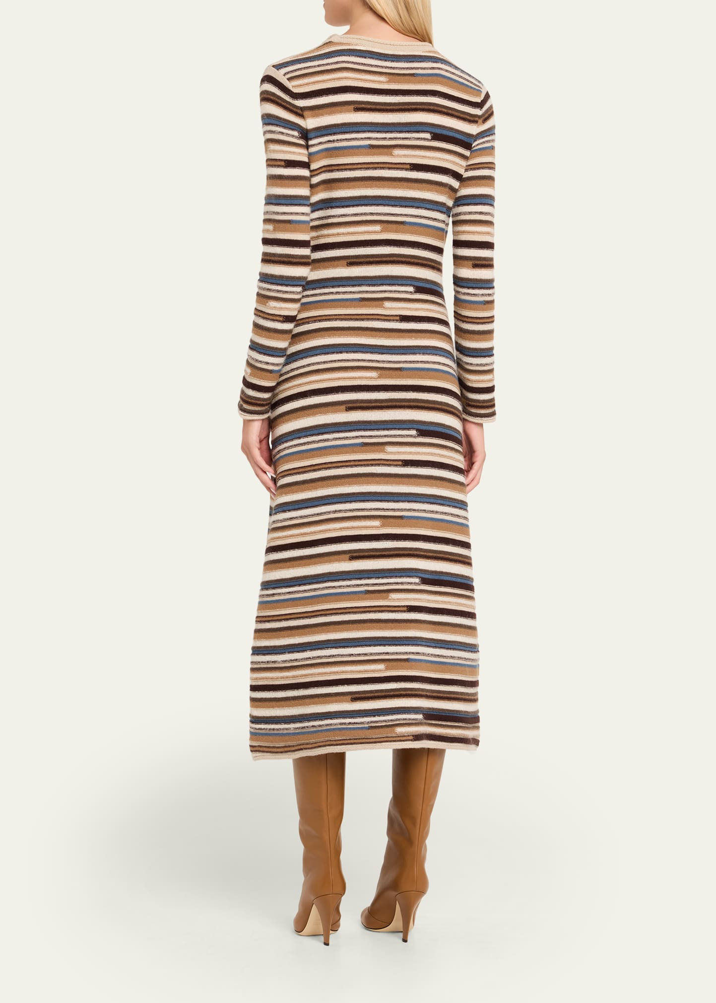 Sanders Striped Knit Midi Dress - 3