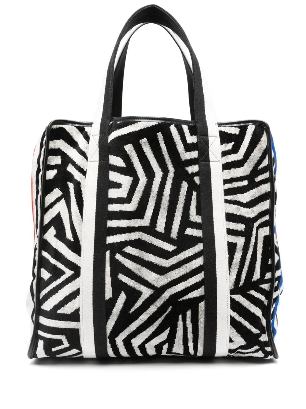 abstract-pattern terry-cloth tote bag - 1