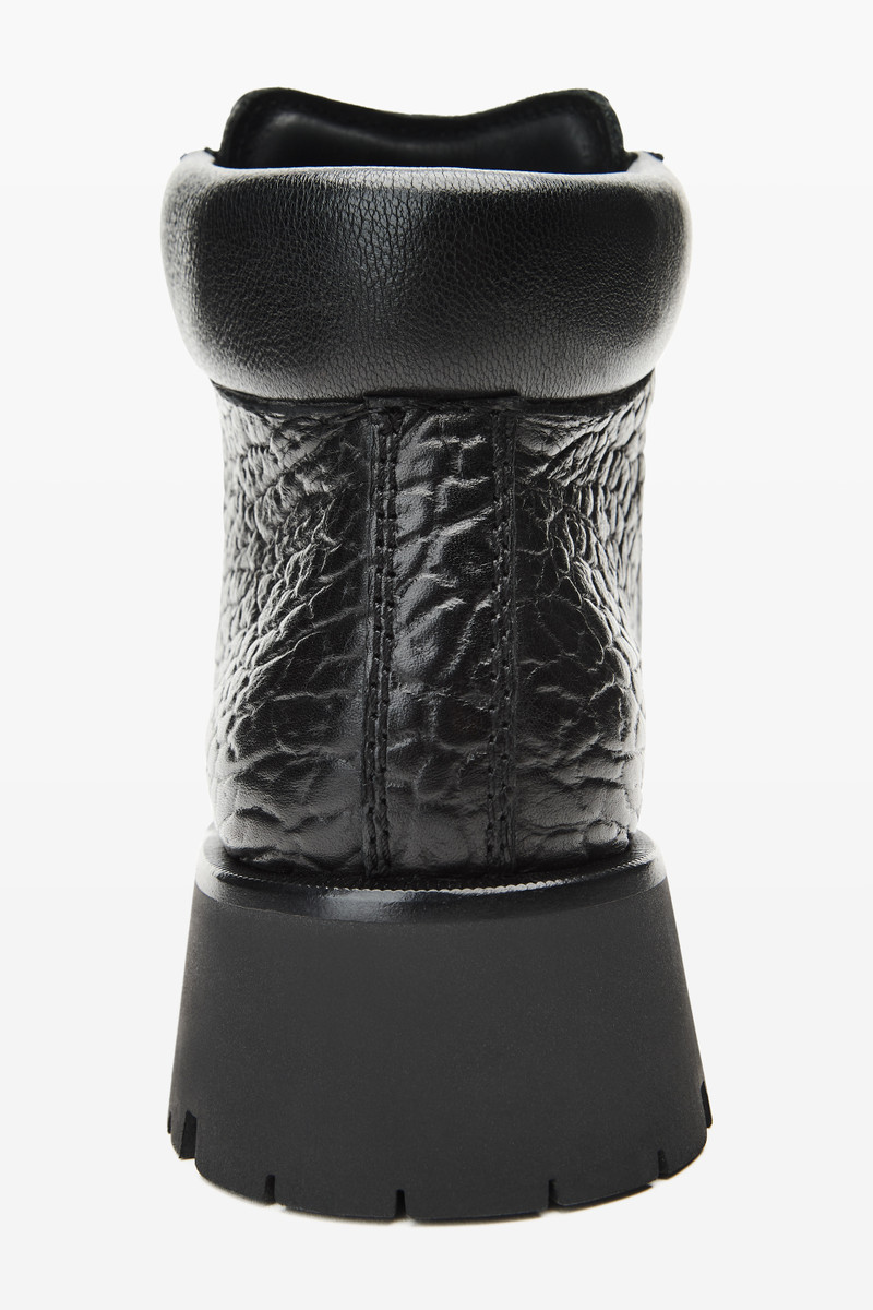 Alexander Wang Black Leather Arbor Lace Up Boot outlook