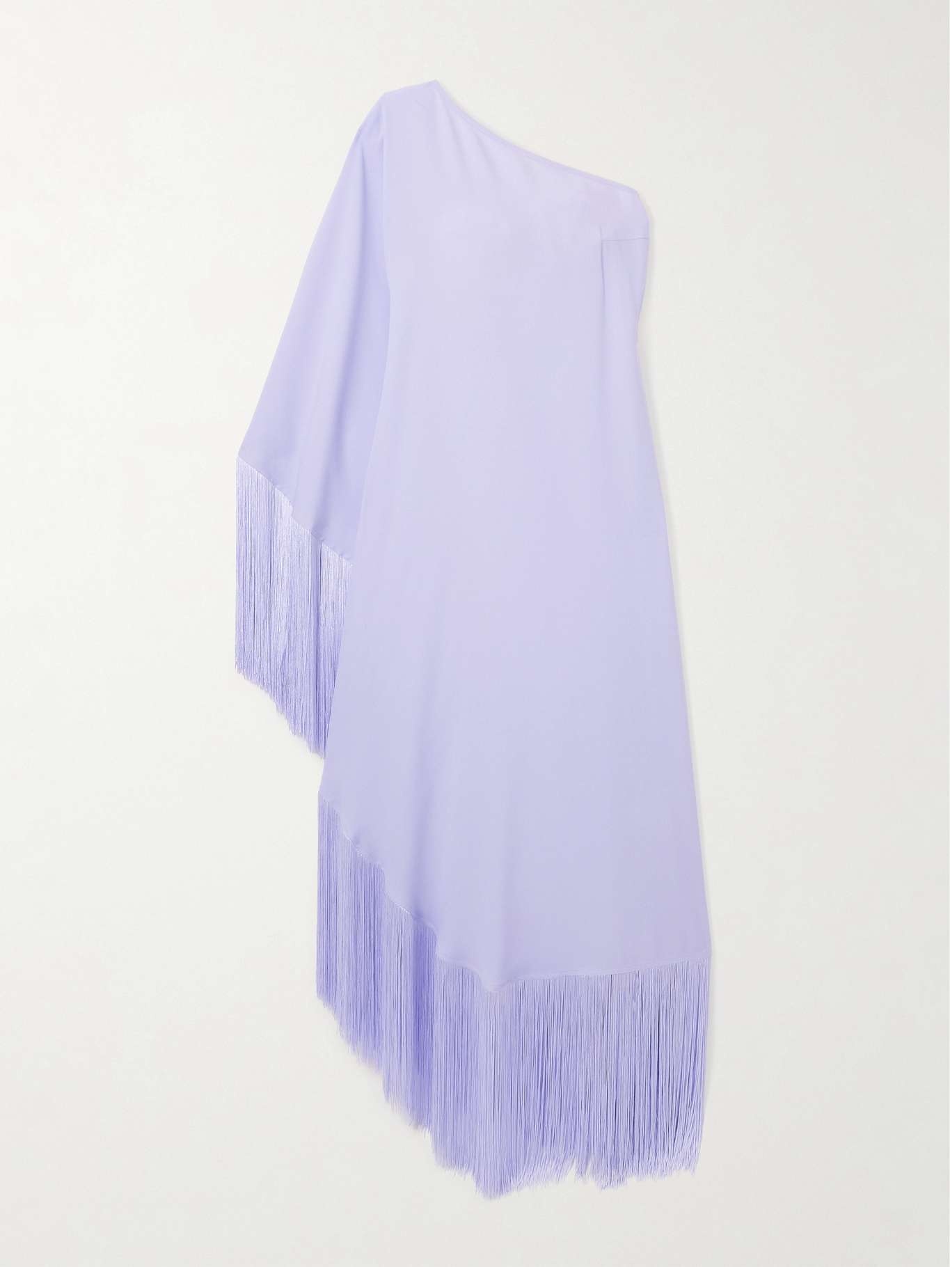 Spritz one-sleeve fringed crepe gown - 1