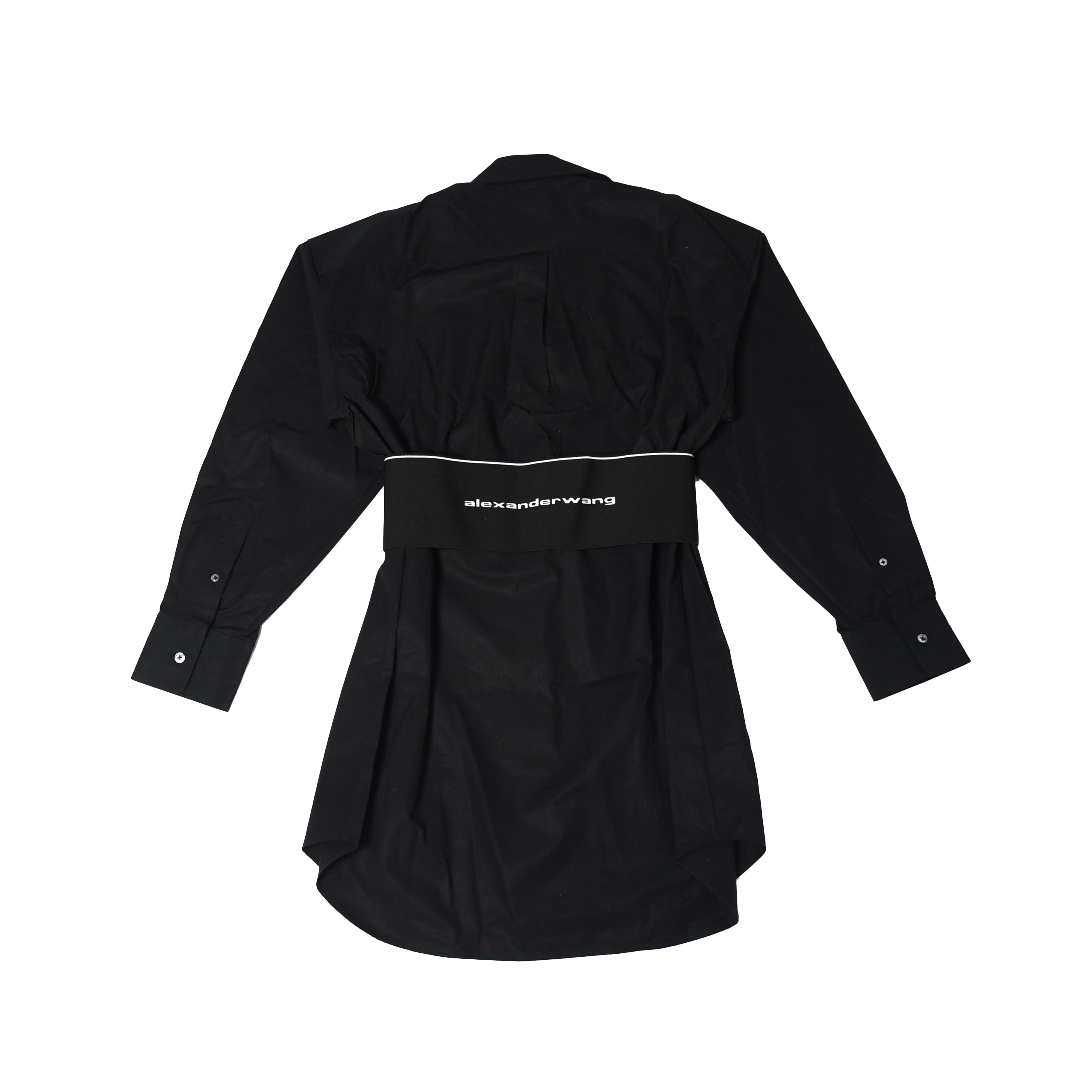 Alexander Wang Logo Waistband Shirt Dress Black - 2