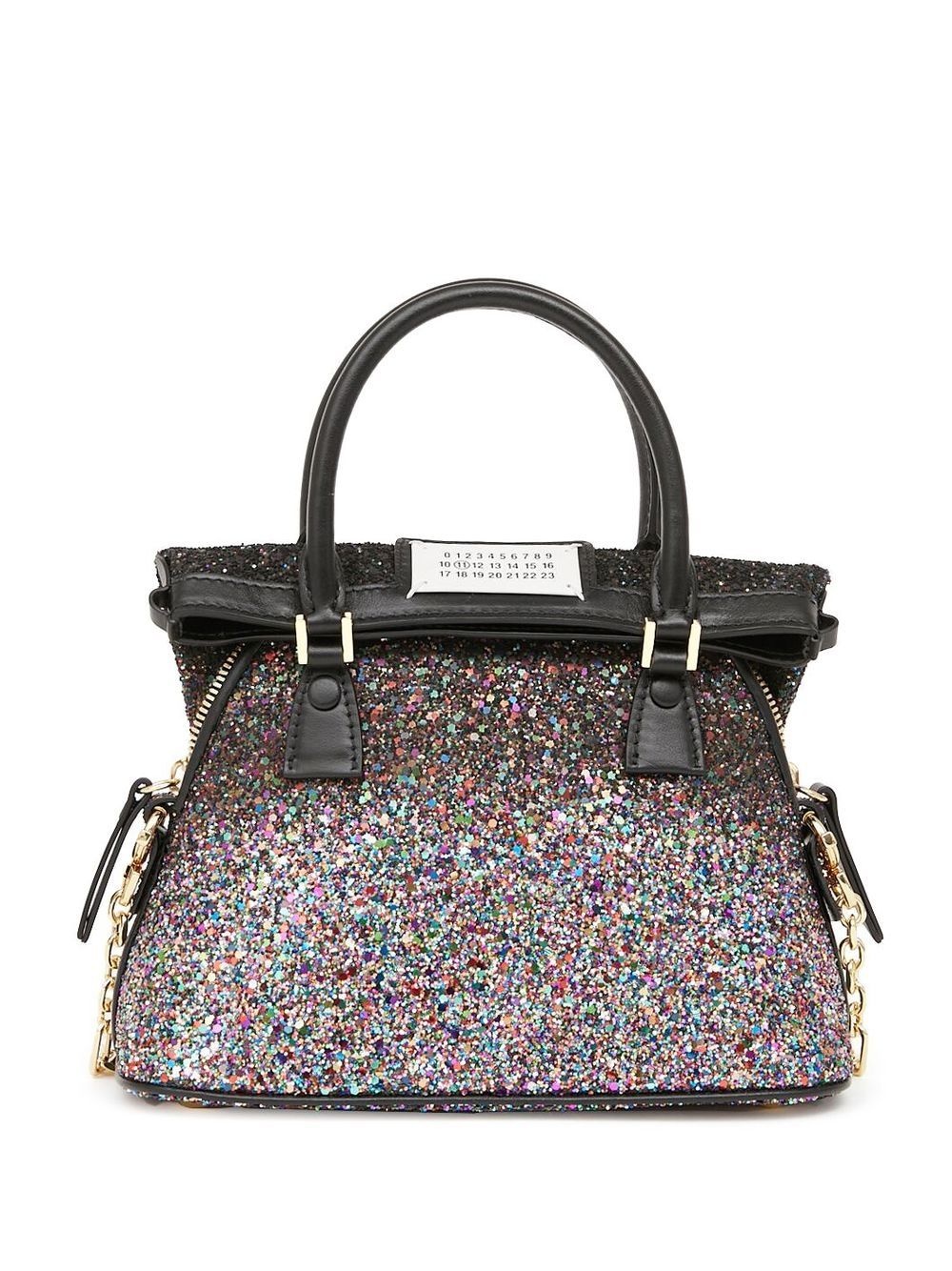 glitter trapeze shoulder bag - 1