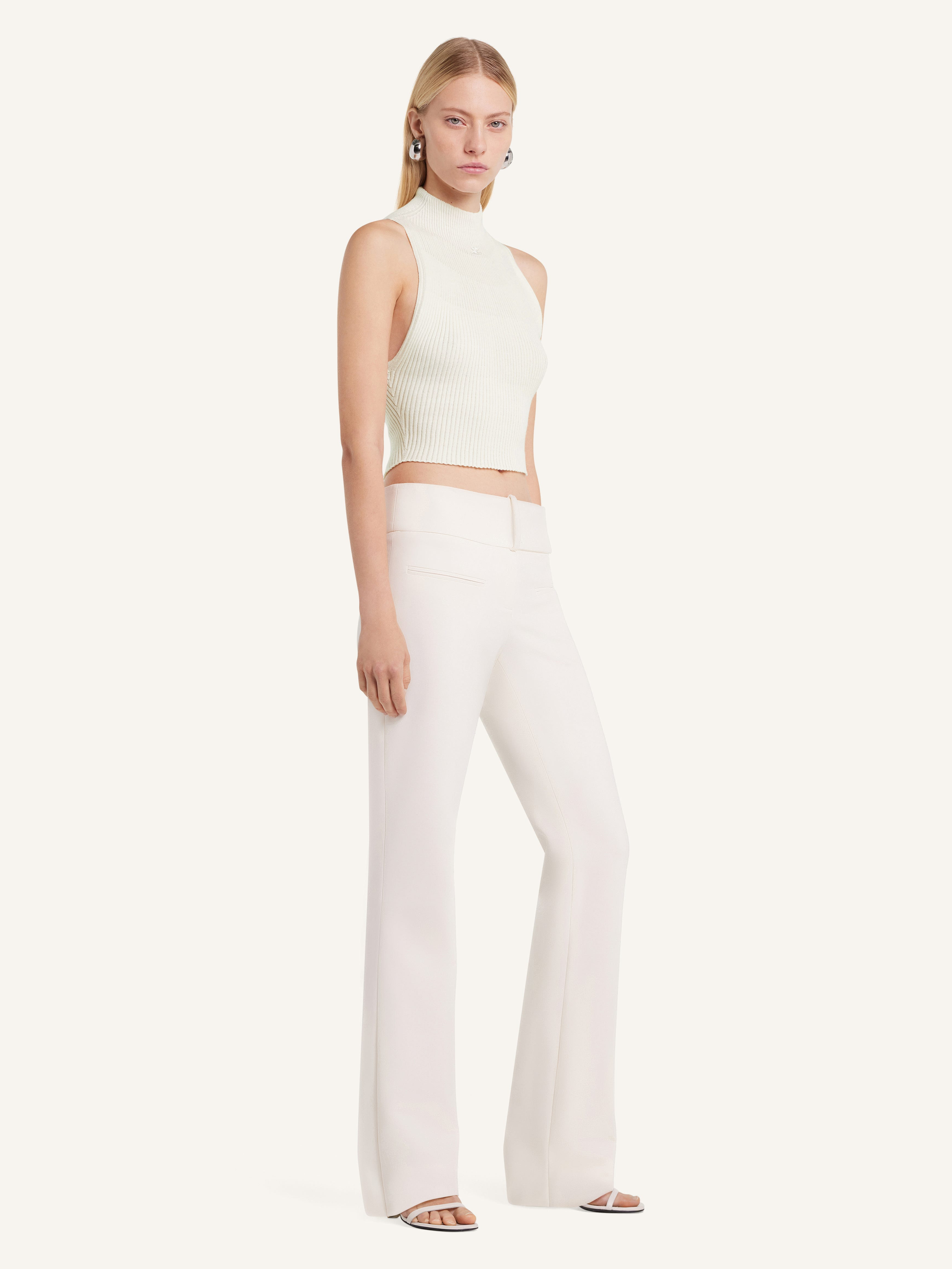 MOCKNECK LIGHT RIB CROPPED TOP - 3