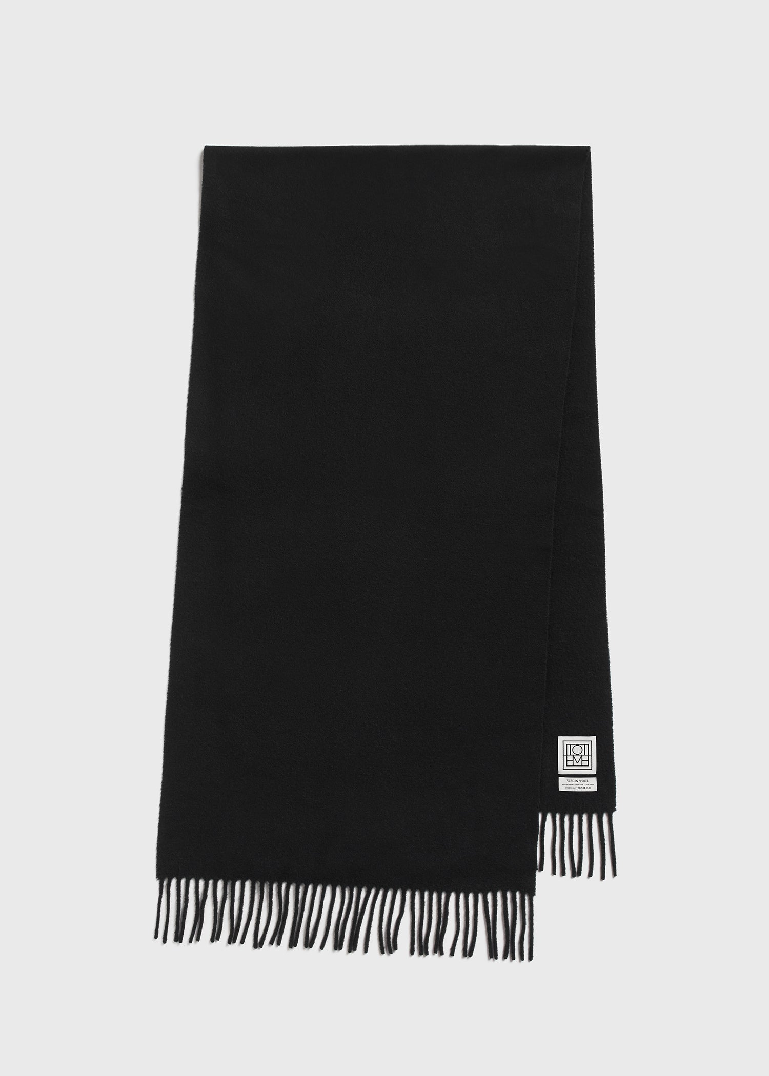 Classic wool scarf black - 6