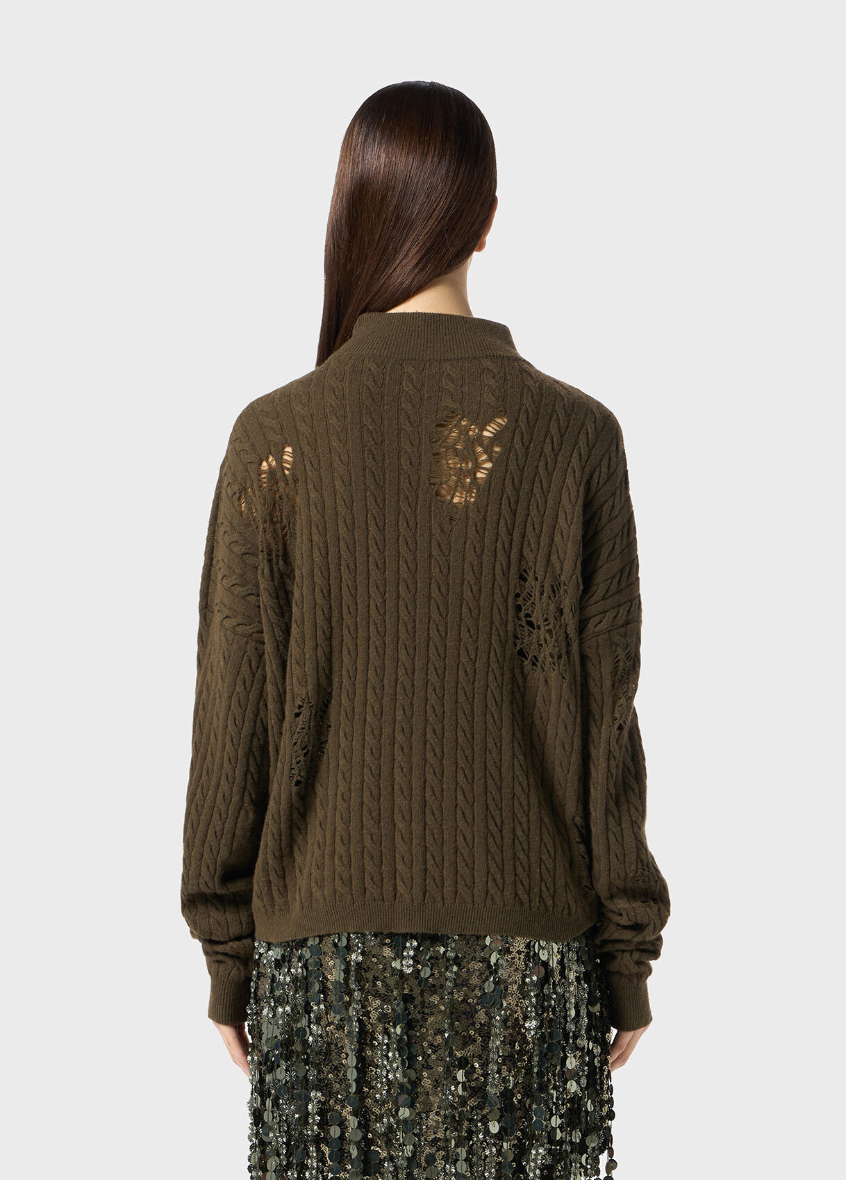 TWISTED KNIT SWEATER WITH FRONT KNOT - 3