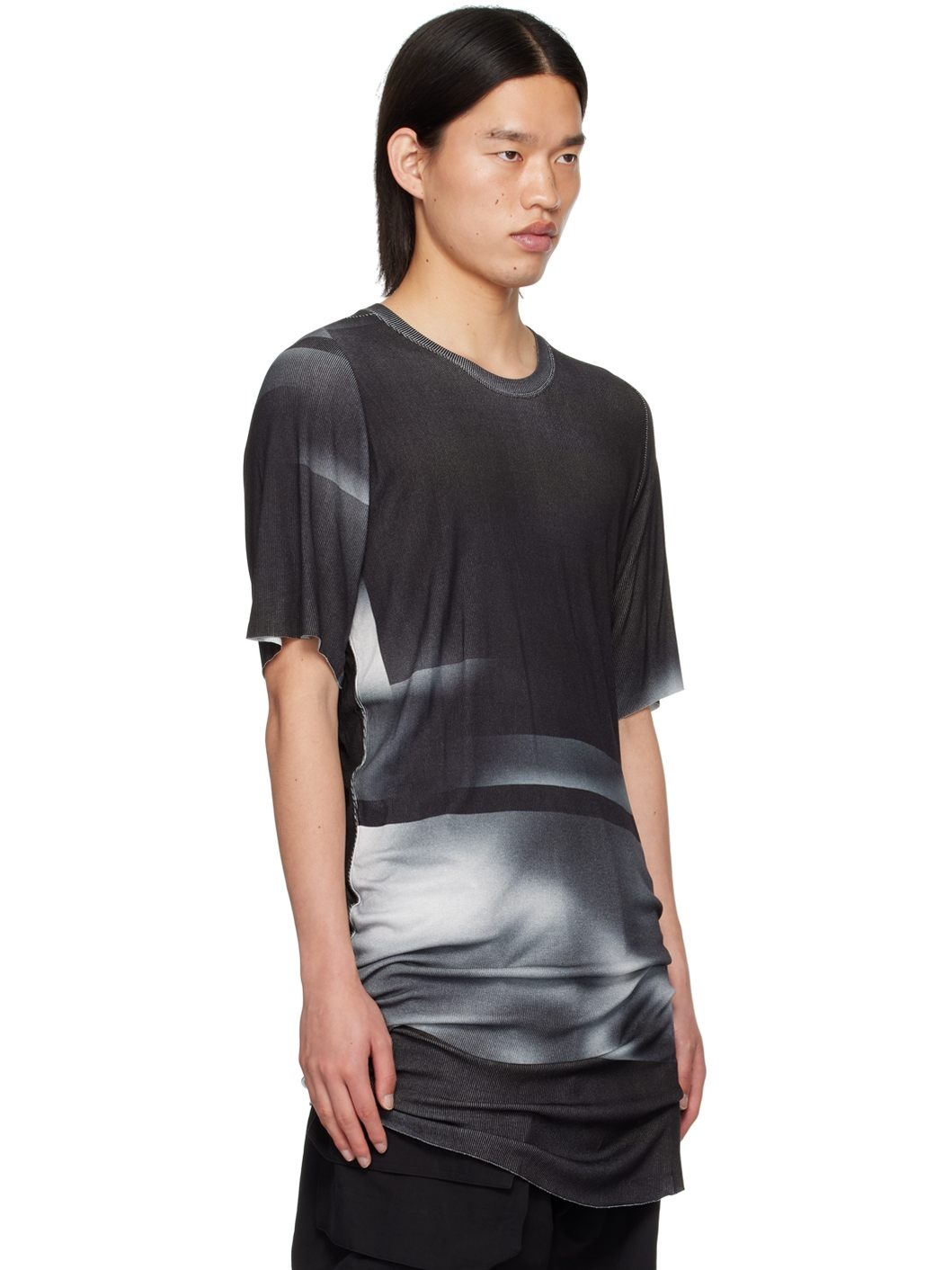 Black Printed T-Shirt - 2