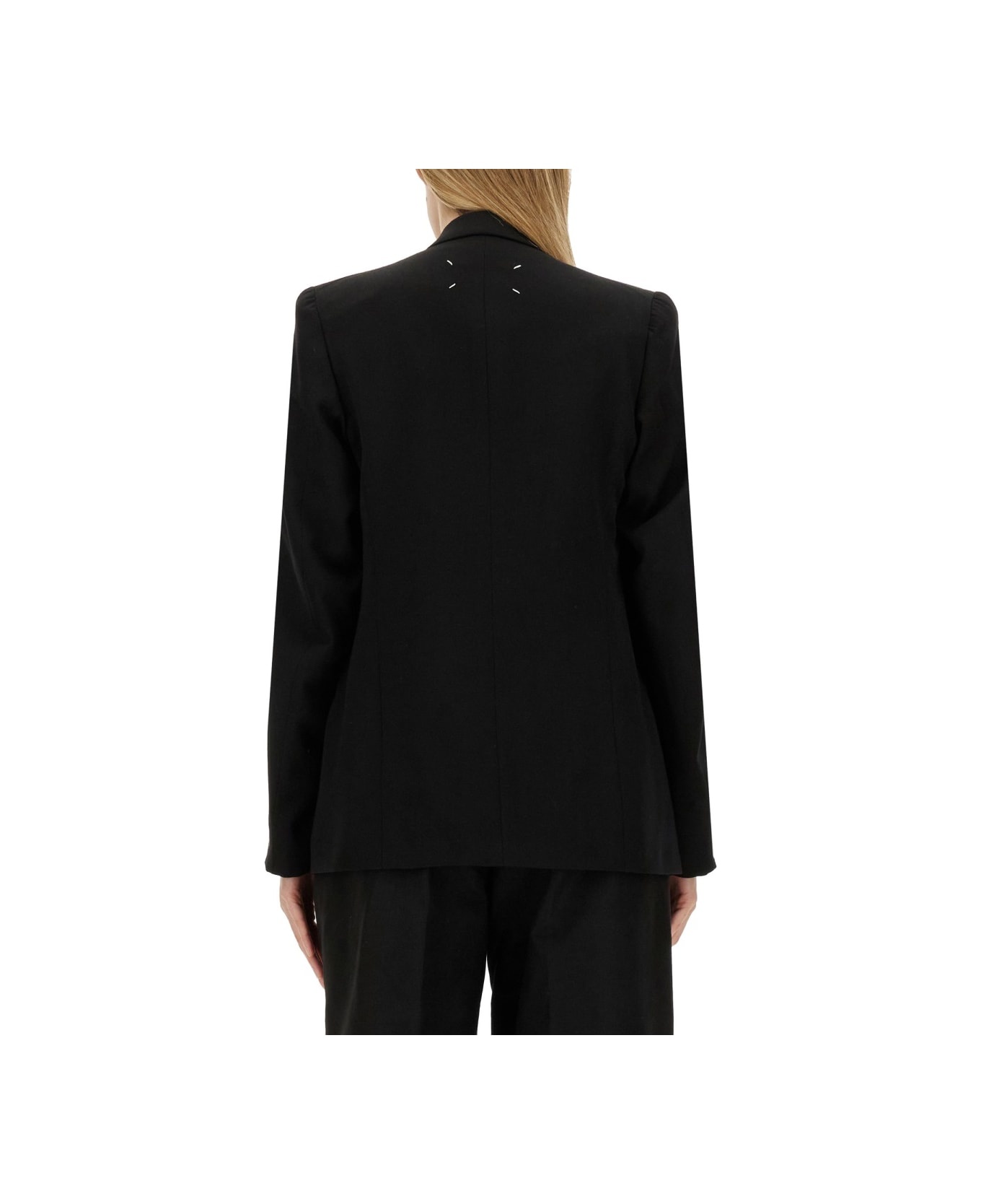 Black Wool Blazer - 3