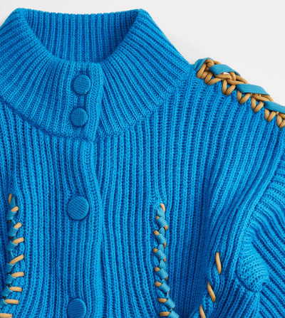 Tod's CARDIGAN WITH THREADING - LIGHT BLUE outlook