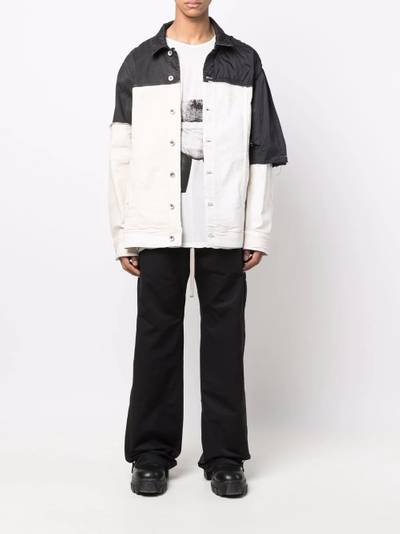 Rick Owens Jumbo two-tone shirt jacket outlook