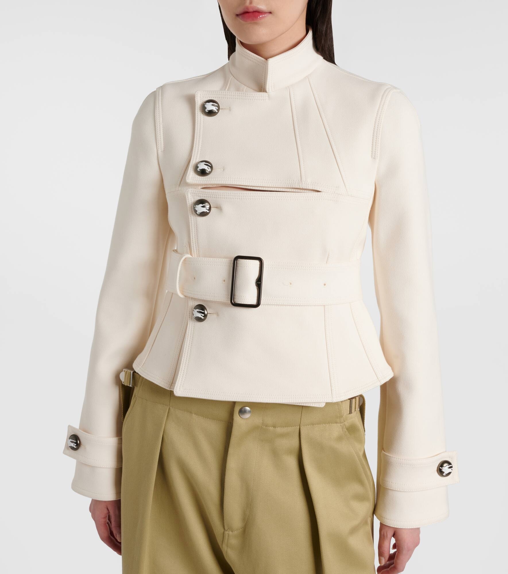 Belted cutout jacket - 7